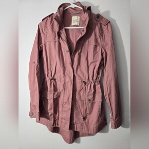 THREAD & SUPPLY Rose Mauve Utility Jacket Spring Lightweight Size Small